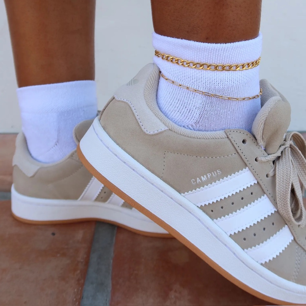 adidas Campus Sneakers in Beige and White
